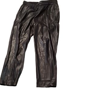 Wilfred Free Faux Leather Black Pull On Pants Size Large